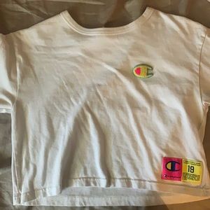 white champion crop top